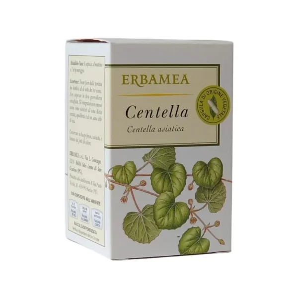 Foto della confezione esterna delle capsule di centella asiatica erbamea